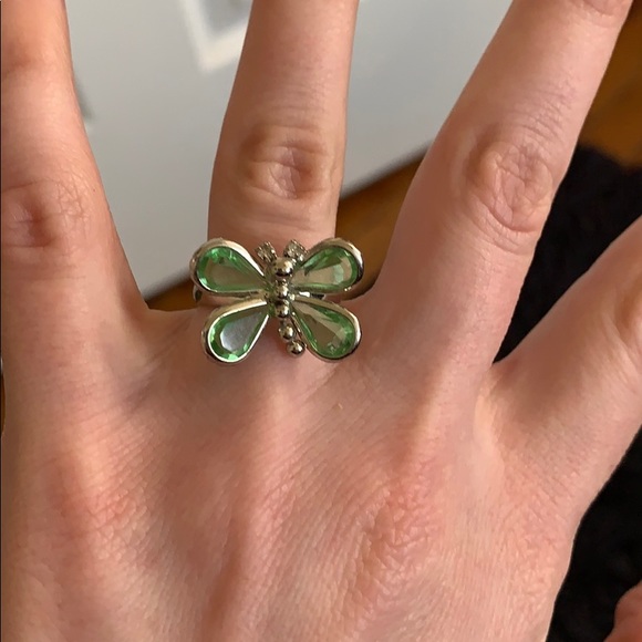 Cute green butterfly adjustable ring - Picture 6 of 6